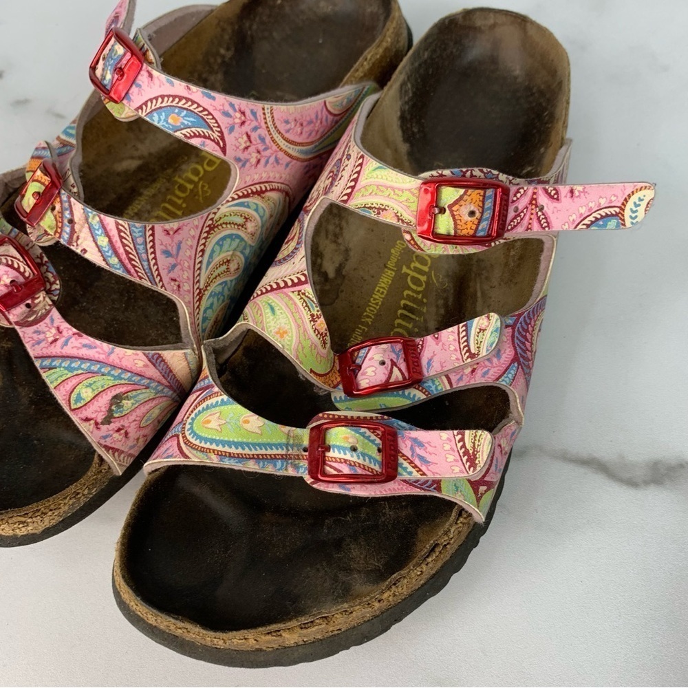 Birkenstock Florida Birko-Flor Triple 3-strap Strappy Sandals 40 - Picture 6 of 9
